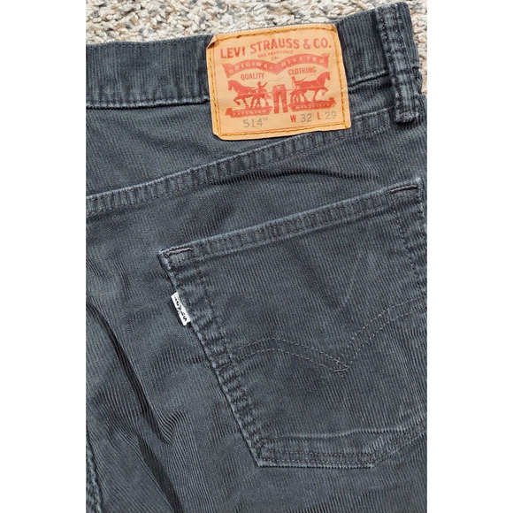 Levis Corduroy Pants Adult 32x29 (33x28 Actual) 514 Slim Straight White Tag - Picture 6 of 8